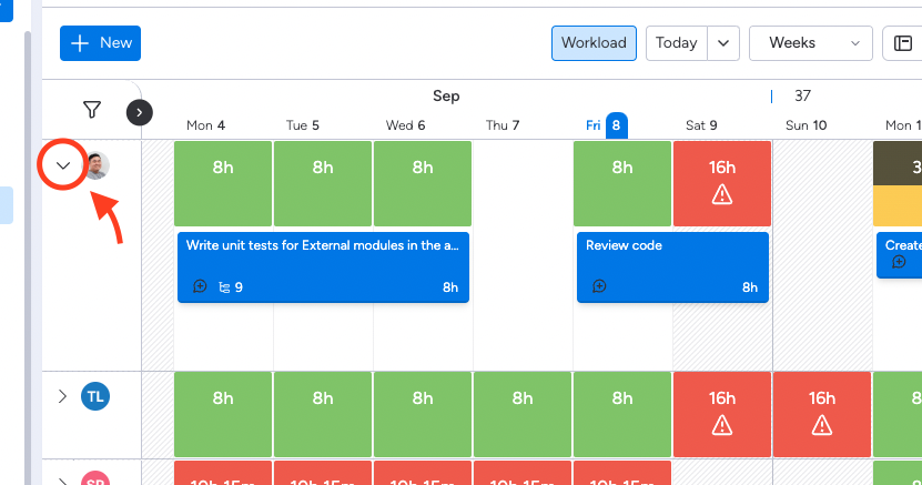 Resource Management in Teamboard