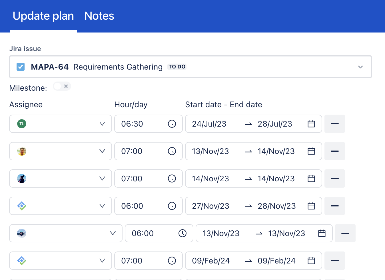 Using Planning dialog.png