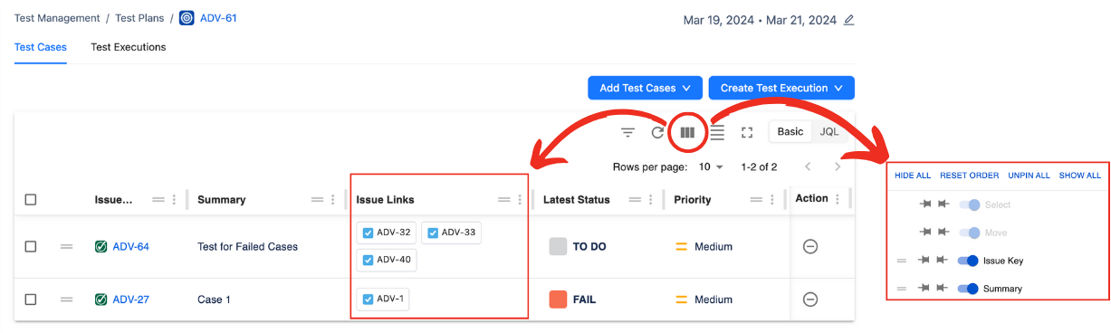 11. Linked Issue column in Test Plan.png