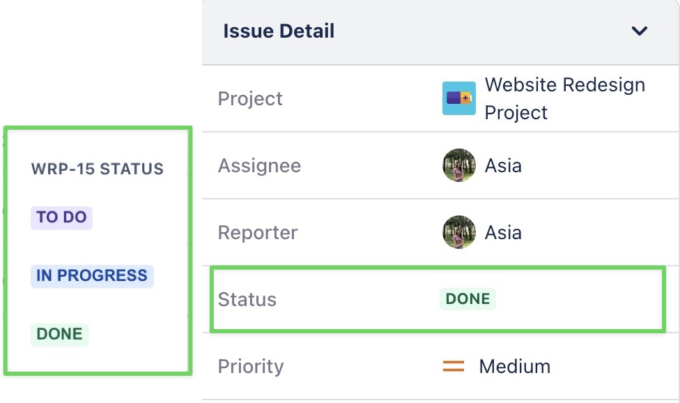 Update the status  .jpg