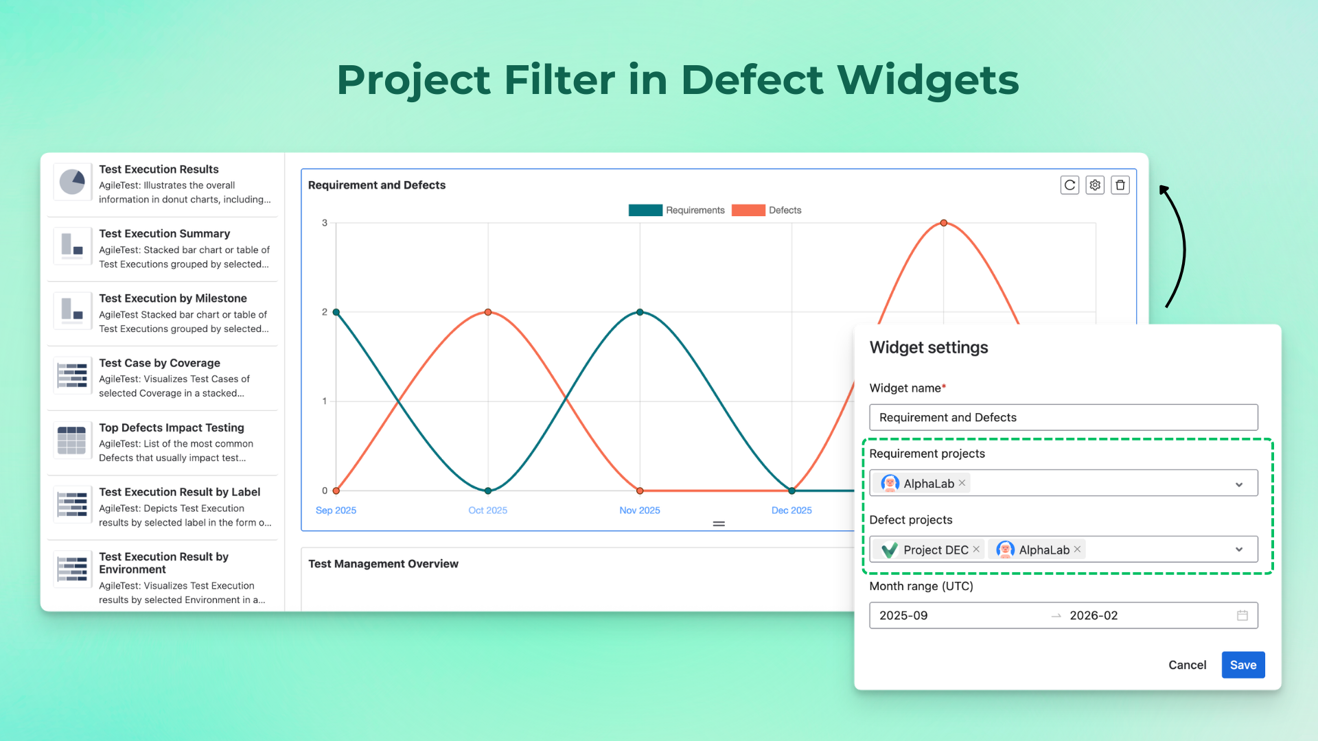 Project Filter in Defect Widgets.png