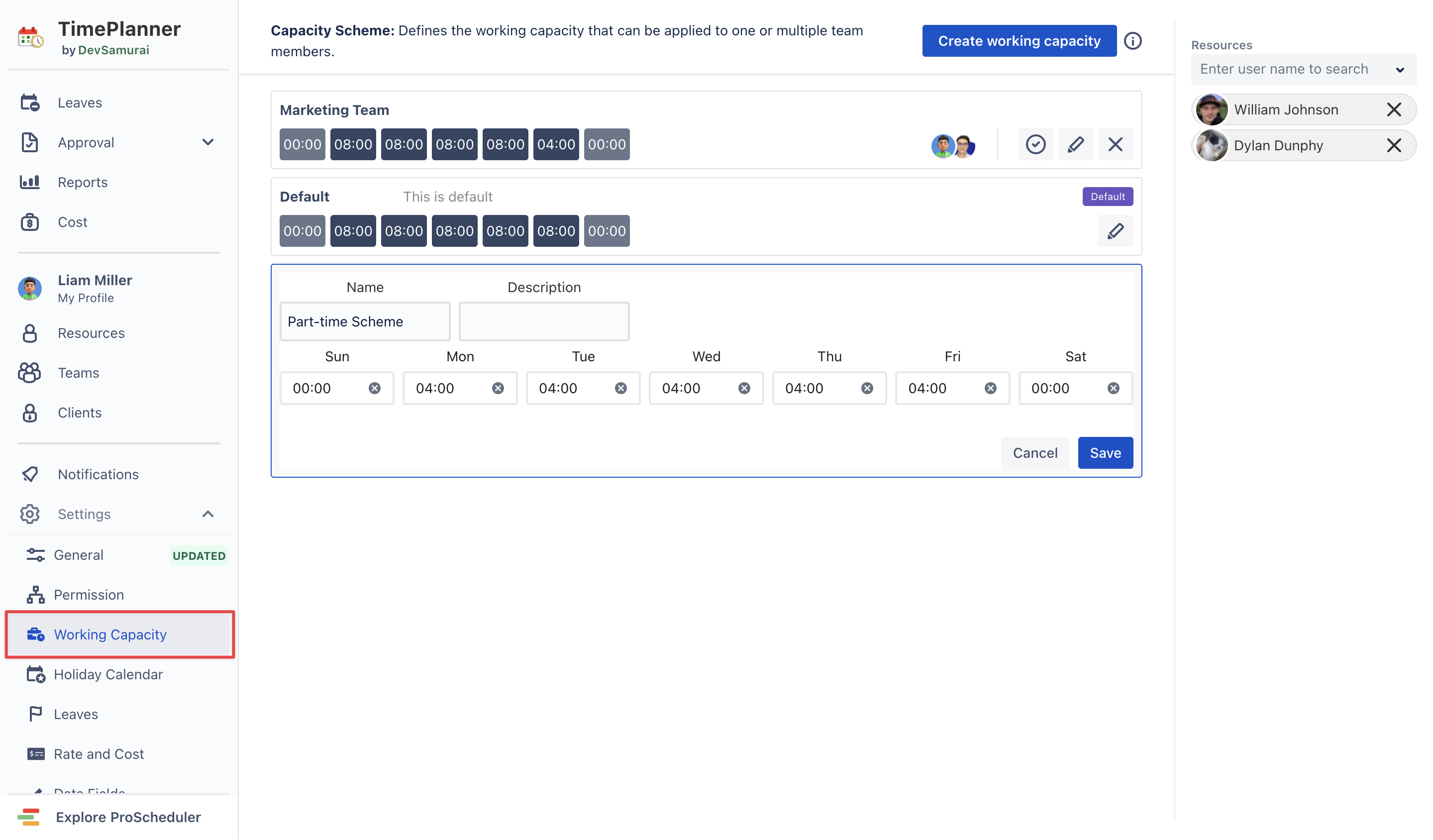 Editing Capacity Schemes on TimePlanner-20260415-061618.png