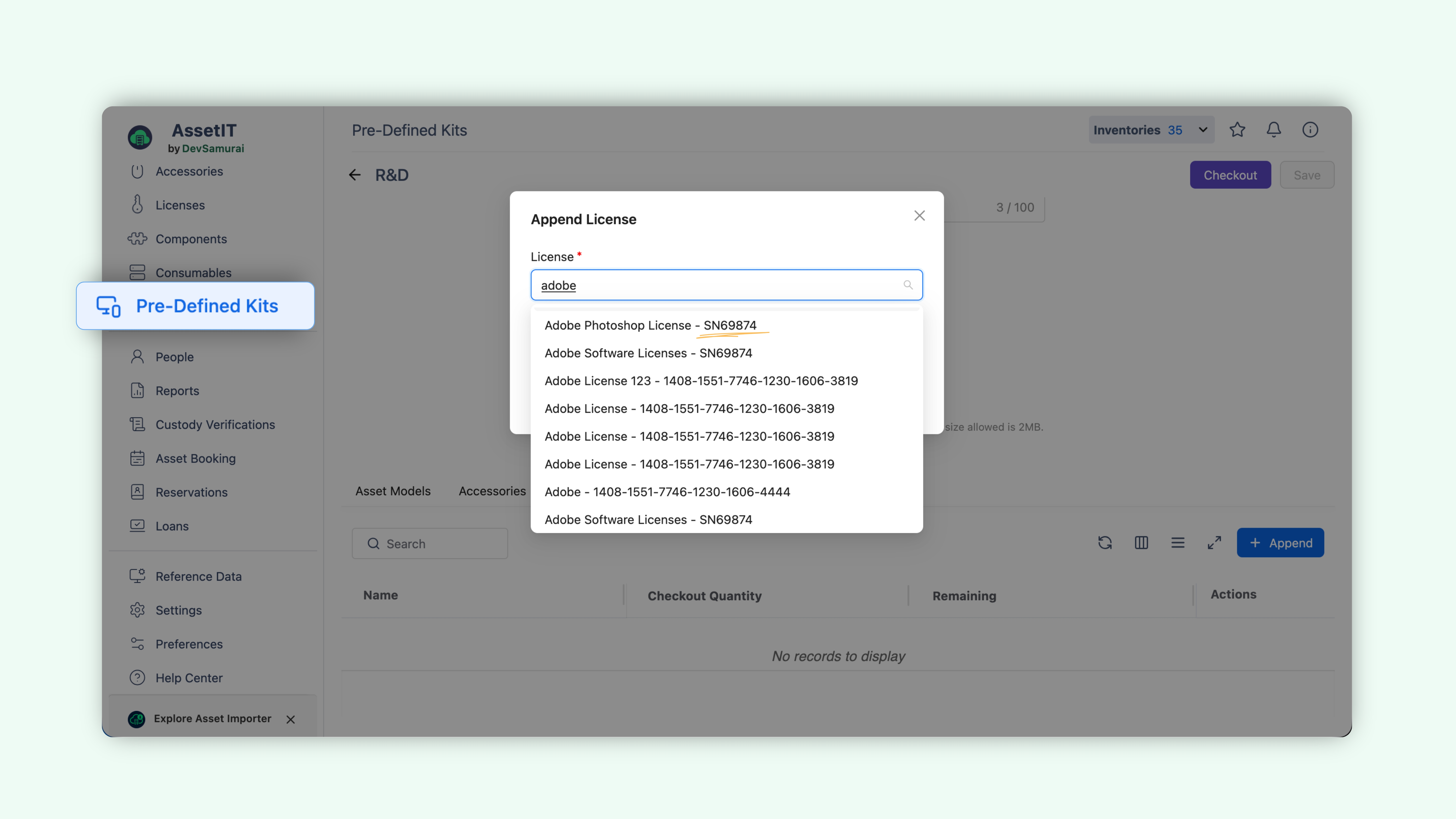 Search by Serial Number in Predefined Kit.jpg