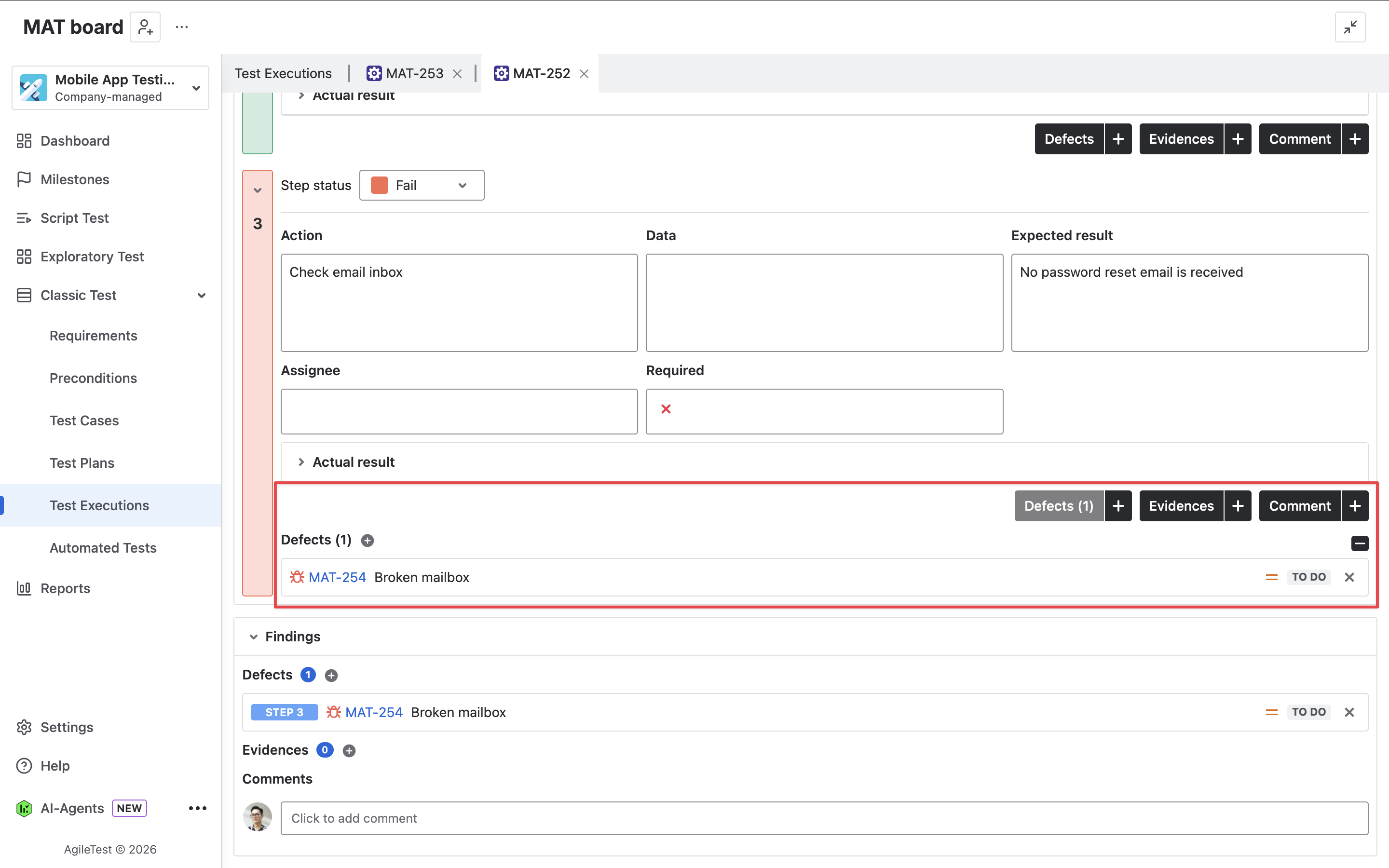 Step 5.2 Execute tests, record results, and create Jira defects.png